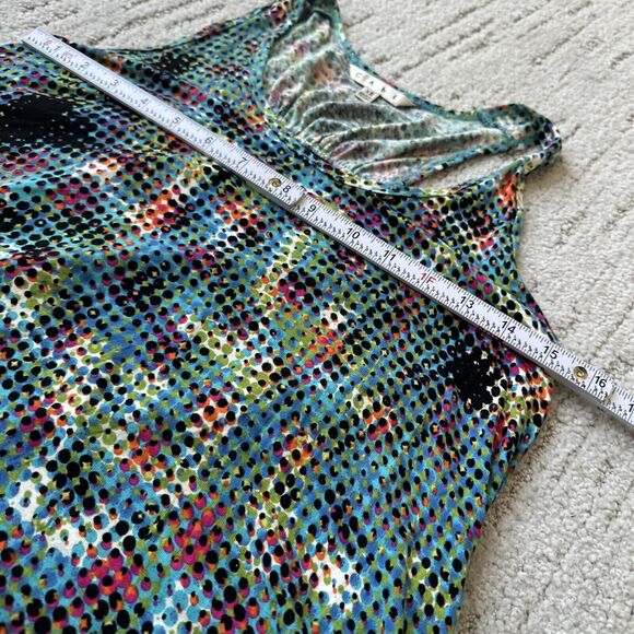 CAbi Racerback Hooked Tank Top Tunic Size XS Colorful Geometric Design Colorful - Picture 8 of 9